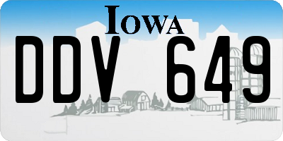 IA license plate DDV649