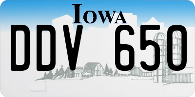 IA license plate DDV650