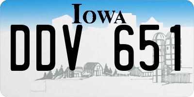 IA license plate DDV651