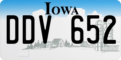 IA license plate DDV652