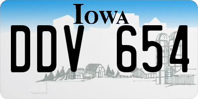 IA license plate DDV654