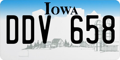 IA license plate DDV658