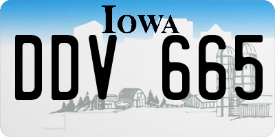 IA license plate DDV665