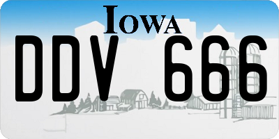 IA license plate DDV666