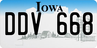 IA license plate DDV668