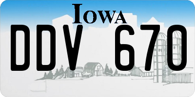IA license plate DDV670