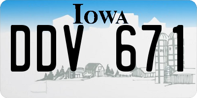 IA license plate DDV671