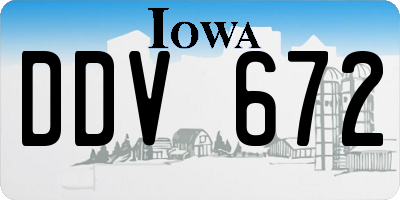 IA license plate DDV672