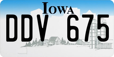 IA license plate DDV675