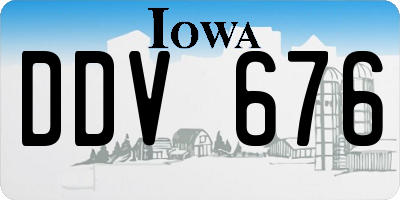 IA license plate DDV676