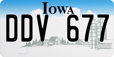 IA license plate DDV677