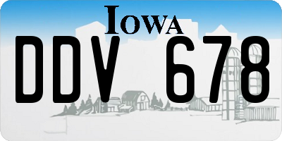 IA license plate DDV678