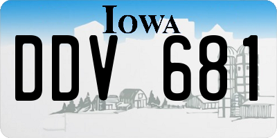 IA license plate DDV681