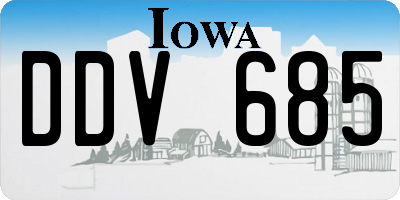 IA license plate DDV685