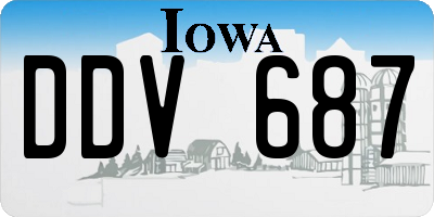 IA license plate DDV687