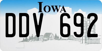 IA license plate DDV692