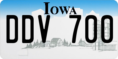 IA license plate DDV700