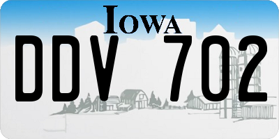 IA license plate DDV702