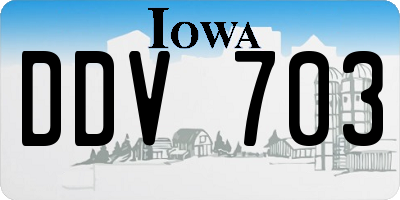 IA license plate DDV703