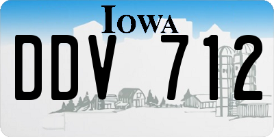 IA license plate DDV712