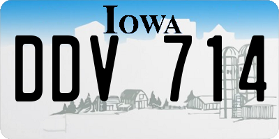 IA license plate DDV714