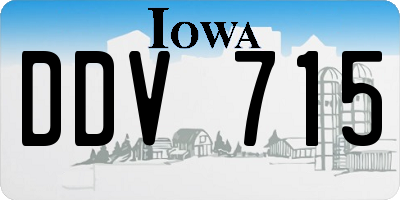 IA license plate DDV715