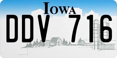 IA license plate DDV716