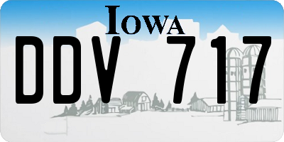 IA license plate DDV717