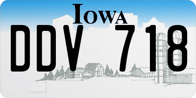 IA license plate DDV718