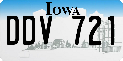 IA license plate DDV721