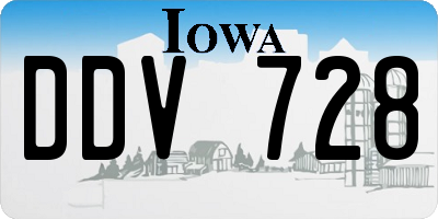 IA license plate DDV728