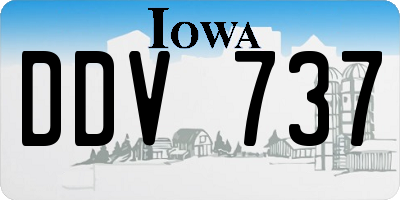 IA license plate DDV737