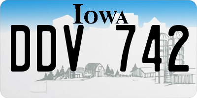 IA license plate DDV742