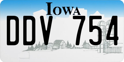 IA license plate DDV754