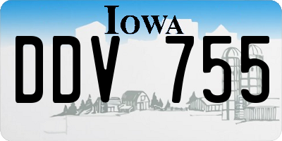 IA license plate DDV755