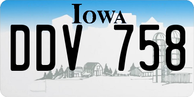 IA license plate DDV758