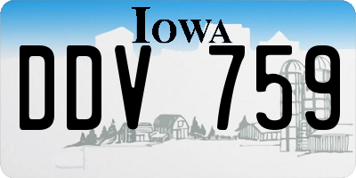 IA license plate DDV759