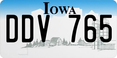 IA license plate DDV765