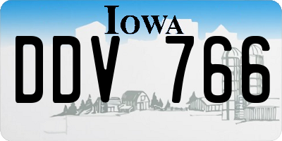 IA license plate DDV766