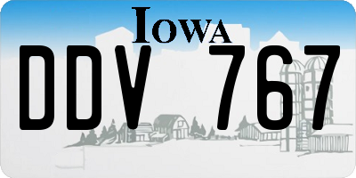 IA license plate DDV767