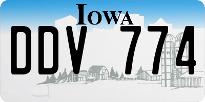 IA license plate DDV774