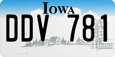 IA license plate DDV781