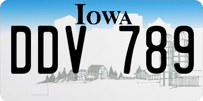 IA license plate DDV789