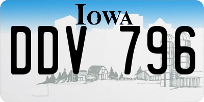 IA license plate DDV796