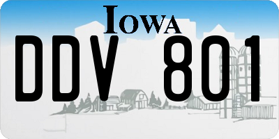 IA license plate DDV801