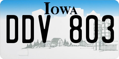 IA license plate DDV803