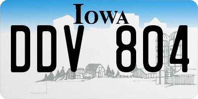 IA license plate DDV804