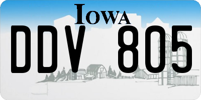 IA license plate DDV805