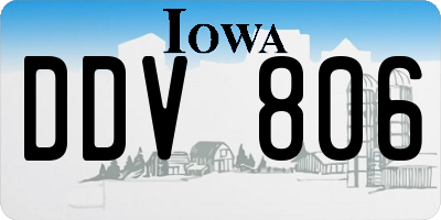 IA license plate DDV806