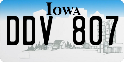 IA license plate DDV807